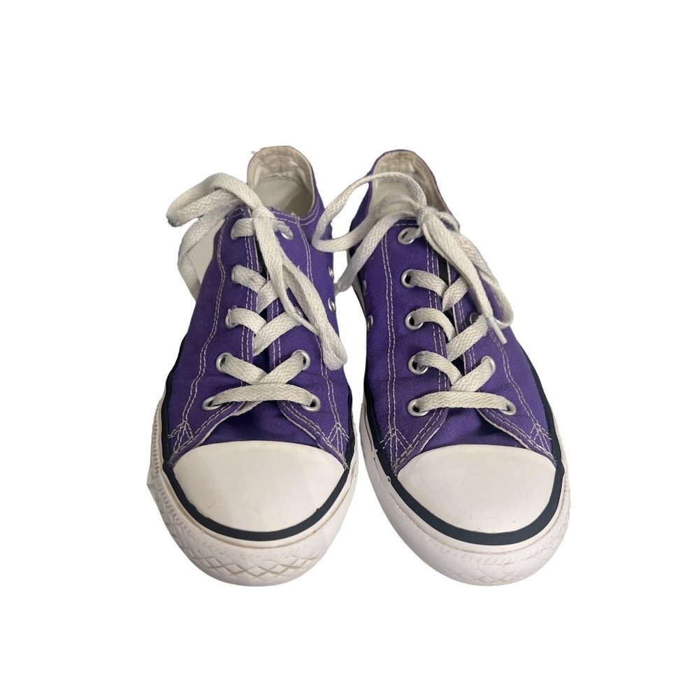 Converse ALL STAR Purple Canvas Low Top Sneakers YOUTH (337837f)